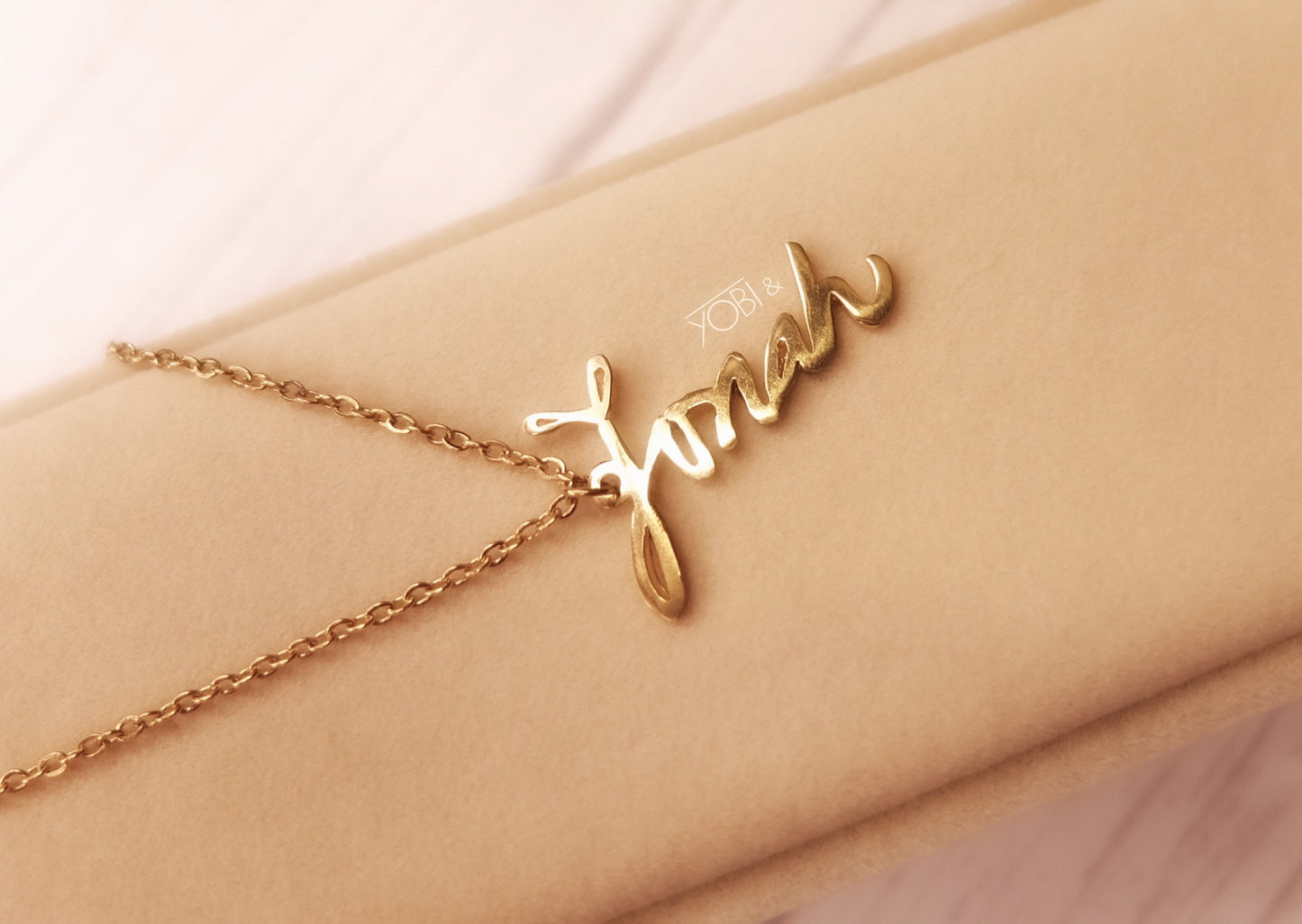 Personalized Vertical Signature/Name Necklace